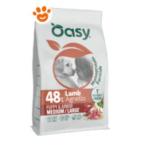 Sacco crocchette Oasy agnello per cuccioli medium large