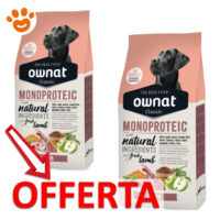 Offerta crocchette Ownat Monoproteic agnello per cani