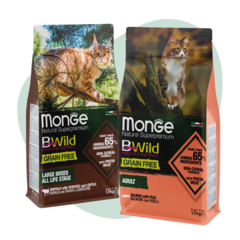 Confezioni crocchette Monge BWild Grain Free gatto