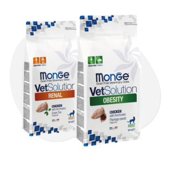 Due sacchi Monge VetSolution Renal e Obesity